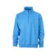 thumbnail image 1 of James and Nicholson - Sudadera de trabajo con media cremallera unisex (Azul Aqua), 1 of 2