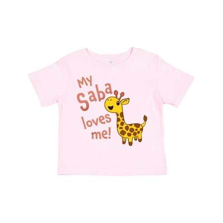

Inktastic My Saba Loves Me- Cute Giraffe Gift Toddler Boy or Toddler Girl T-Shirt