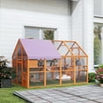 thumbnail image 2 of PawHut Catio Outdoor Cat Enclosure with Weatherproof Canopy, Bridges, Orange, 2 of 10