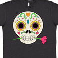 thumbnail image 4 of Inktastic DÃ­a De Los Muertos Skull with Flower T-Shirt, 4 of 5