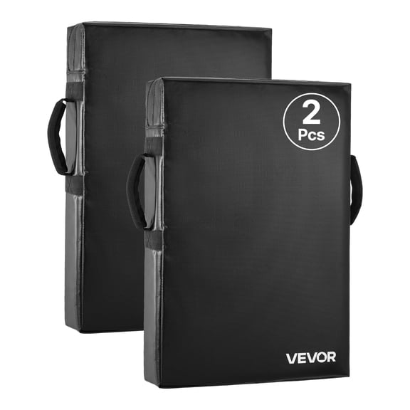 VEVOR Football Blocking Dummy, 24x16 in Blocking Pads, Kick Shield Pad with Handles, High-Density Sponge Tackle Dummies, Heavy Duty Training Equipment for Basketball Hockey Lacrosse, Black, 2PCS