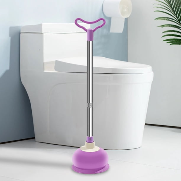Desatascador De Inodoros Inodoros manuales Desatascador Fuerte Succión A prueba de salpicaduras Baño Cocina (Púrpura) Tmvgtek Libre de BPA