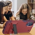 thumbnail image 6 of JTCASES for Motorola Moto G (2022)  Case, Foldable Kickstand Heavy Duty Protective Rugged Hybird Anti-slip Shockproof/Drop Resistant PC TPU Shell for Motorola Moto G (2022), Red, 6 of 7
