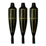 Patio Essentials KD Bamboo Torch w/ Black Pole, 3 pk