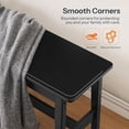 thumbnail image 5 of 39.3'' Bamboo Dining Bench, Farmhouse Kitchen Table Bench, Kitchen & Living Room Furniture, Easy to Assemble, Sturdy and Stable, Black BK03CD01G2, 5 of 9