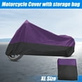 thumbnail image 7 of Unique Bargains 190T XL Motorcycle Motorbike Cover Waterproof Rain Dust Sun Outdoor Protection Black&Purple, 7 of 7