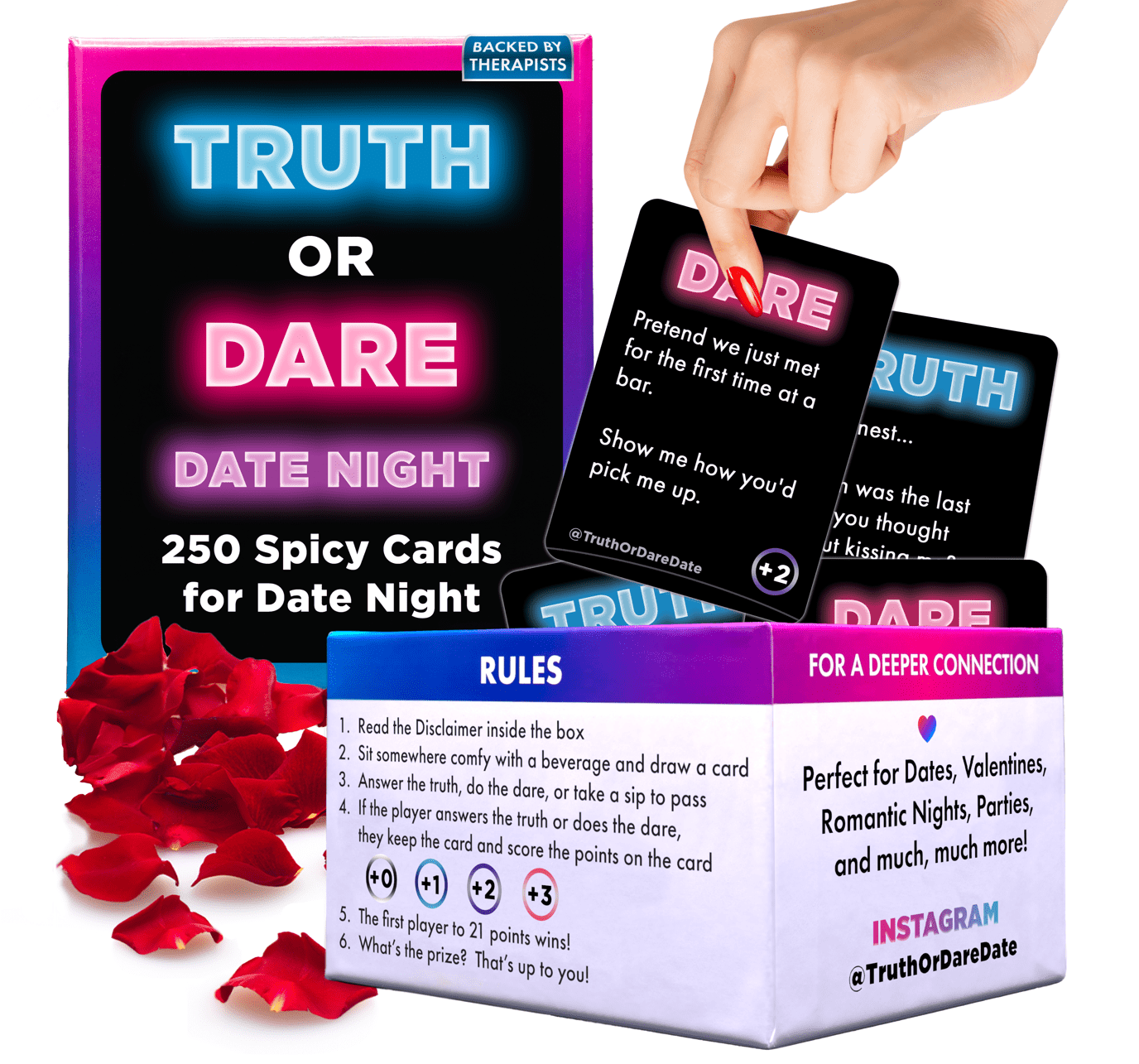 Truth Or Dare Date Night Couples Card Game – Fun & Flirty Card Game for Adults