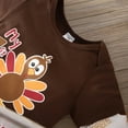 thumbnail image 6 of URMAGIC My First Thanksgiving Baby Boy Outfit Turkey One Piece Long Sleeve Romper Fall Winter Outfit with Cute Hat, 6 of 11