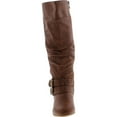 thumbnail image 4 of Top Moda Womens Coco-20 Knee High Round Toe Buckle Slouched Riding Flat Boots, 4 of 4