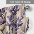 thumbnail image 5 of Spring Flowers Valances for Windows Lavender Leaf Rod Pocket Curtain Valance Window Treatment Short Curtains for Kitchen Living Room, 42"x18", 5 of 9