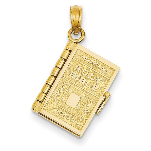 Kevin Jewelers - 14k Yellow Gold Lord's Prayer Bible Pendant - Walmart ...