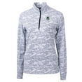 thumbnail image 2 of Women's Cutter & Buck Charcoal Portland State Vikings Traverse Camo Print Stretch Quarter-Zip Pullover Top, 2 of 3
