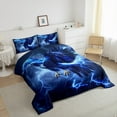 thumbnail image 3 of Feelyou Magical Eagle Child Full Size Comforter Sets, Nature Storm Lightning Bedding Comforter Set, 3D Wildlife Animal Reversible Bedding Sets, Ultra Soft Home Decor, 3-Piece, 3 of 8