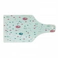 thumbnail image 1 of Abstract Cutting Board, Bubble Like Big and Little Polka Dots in Pastel Colors Modern Rounded Design, Tempered Glass Cutting and Serving Board, Wine Bottle Shape, Blue Pink Grey, by Ambesonne, 1 of 1