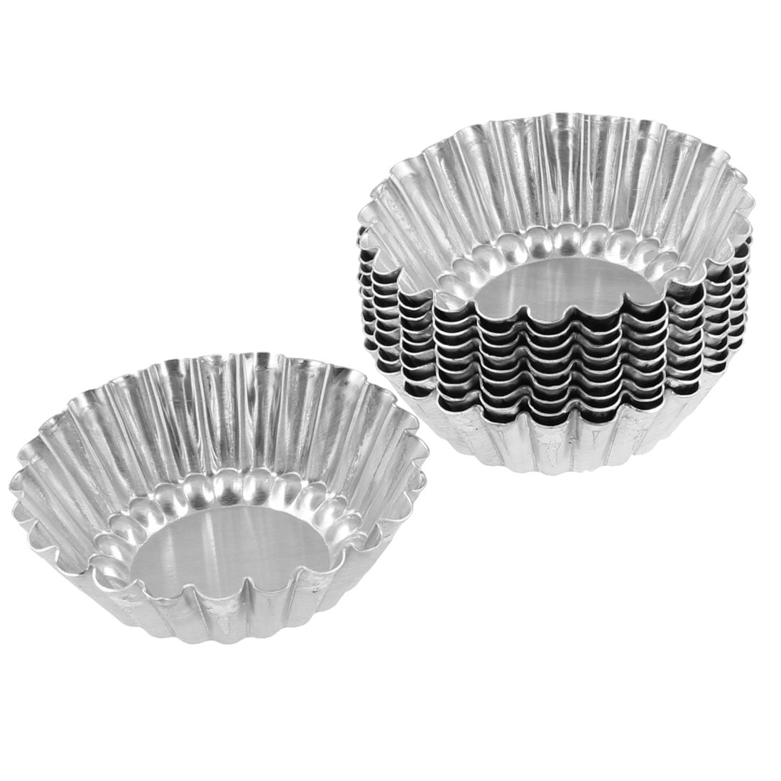 Fuxinghao 150Pcs Disposable Egg Tart Molds Aluminum Foil Mould Mini Tiny Pie Muffin Cupcake Pans Tin Bakeware Cake Cookie Mold Cup 