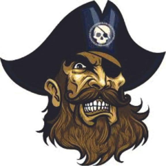 Angry Pirate Face Wall Decals - Boys Room Pirates Ships Kids Decor Sticker Room Decoration for Bedrooms Nursery Kindergarten - Childrens Vinyl Wall Art Stickers Sticker Boy Designs Size (30x17 inch)