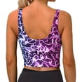 thumbnail image 3 of Lsque Blue Lightning Printed Women'S Sports Bra, Compression, Moisture Wicking, High-Impact Sports Bra For Women,Supportive sports bra-Small, 3 of 9
