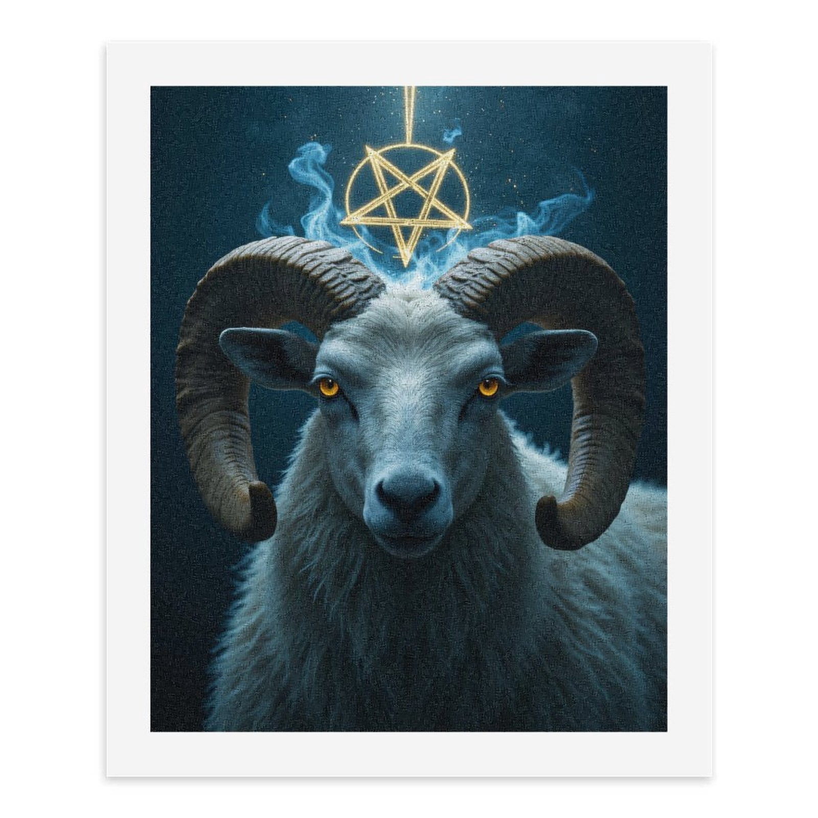 Paint By Numbers Kit for Adults Beginner - DIY Ram Illuminated Mystical Aura Canvas Painting Kits for Adults, Frameless Paint By Number for Adults for Home Wall Decor 16x20 Inch