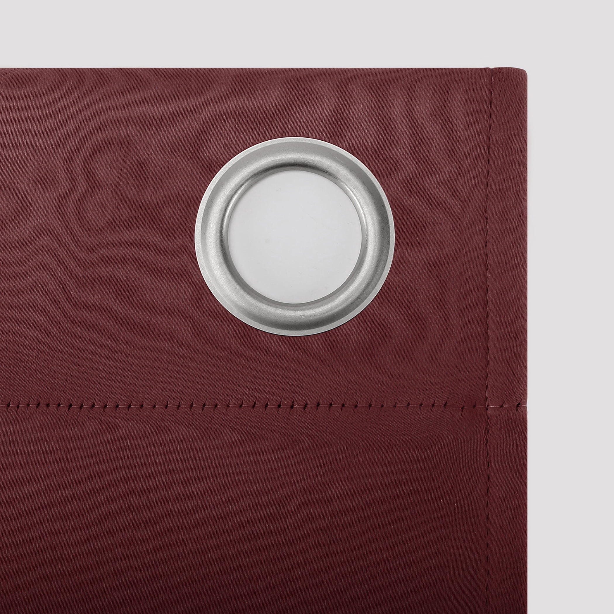 Sun Zero Nolan Energy Efficient Blackout Grommet Single Curtain Panel, 40" x 108", Wine
