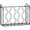 SimpleHouseware Wall Door Mount Kitchen Wrap Organizer Rack, Black