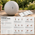 White 6LB Slam Ball with Textured Grip for Strength, Cardio, and Core ...