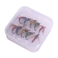 thumbnail image 3 of 10 señuelos artificiales para pesca con mosca, aparejos de pesca al aire libre, señuelos con anzuelos Tamaño 10, 3 of 9