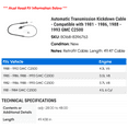 thumbnail image 2 of Automatic Transmission Kickdown Cable - Compatible with 1981 - 1986, 1988 - 1993 GMC C2500 1982 1983 1984 1985 1989 1990 1991 1992, 2 of 2