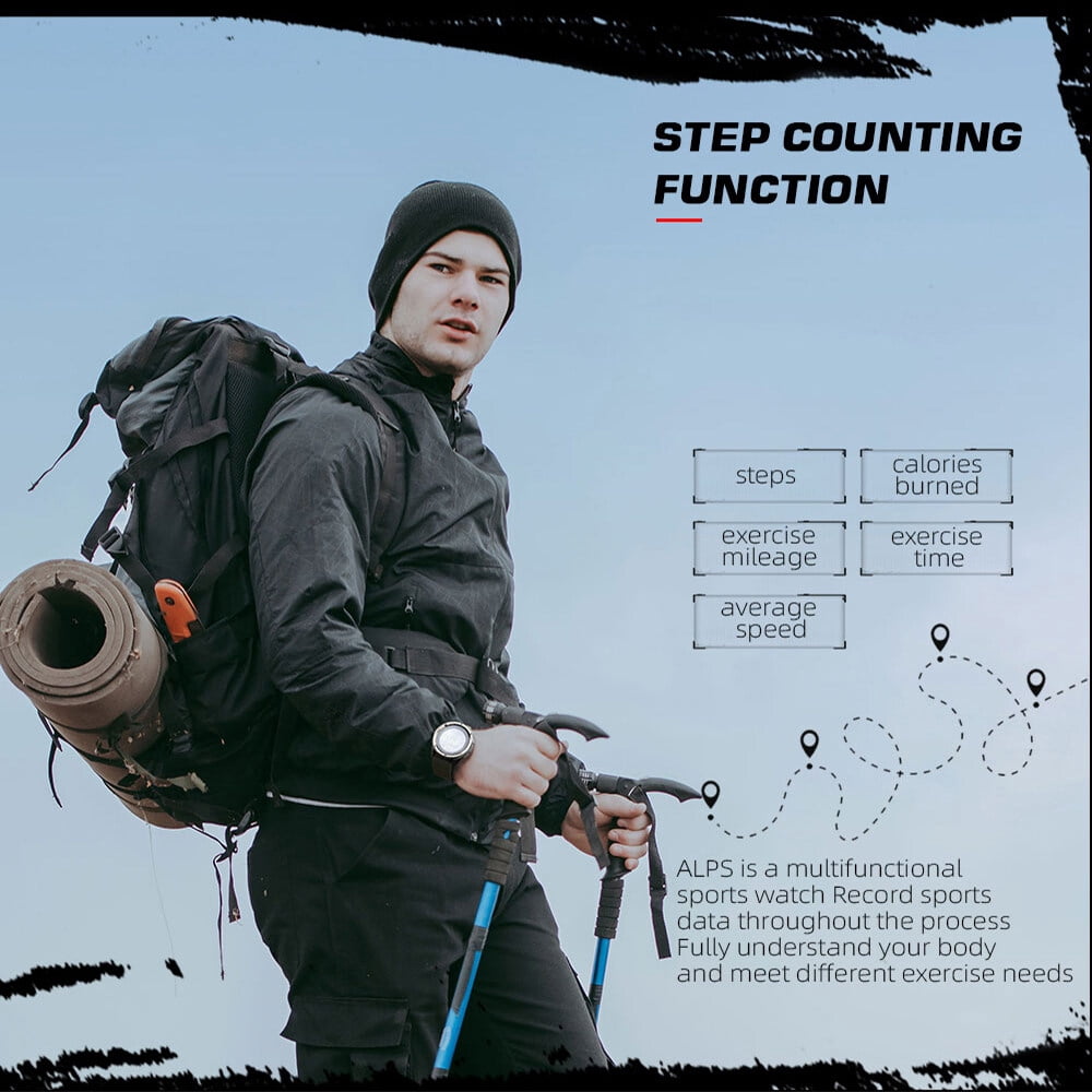 Digital Sports Smart Watch Ultra Thin Carbon Fiber Strap Waterproof Pedometer Function Outdoor GPS Watch