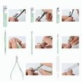 thumbnail image 3 of Manicure Set Professional Nail Clipper Pedicure Set Grooming Kit Gift for Men Husband Boyfriend Parents Women Nail Care with Green Leather Travel Case, 12 PCS, 3 of 7