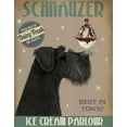 thumbnail image 2 of Fab Funky 20x24 White Modern Wood Framed Museum Art Print Titled - Schnauzer, Black, Ice Cream, 2 of 4