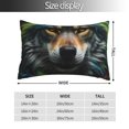 thumbnail image 2 of Yiaed Realistic Style Colorful Wolf Print Brushed Microfiber Envelope Pillowcases, Standard,Envelope Closure Pillow Cases(No pillow core)-20"x30", 2 of 6