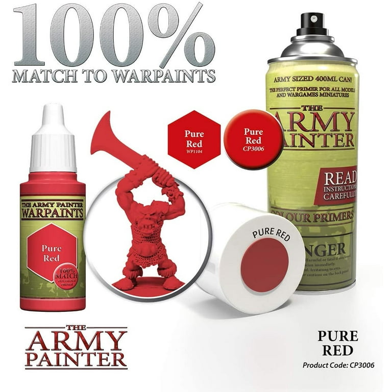  The Army Painter Color Primer Spray Paint, Matt Black, 400ml,  13.5oz - Acrylic Spray Undercoat for Miniature Painting - Spray Primer for  Plastic Miniatures : Arts, Crafts & Sewing