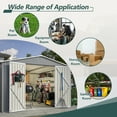 thumbnail image 4 of Outdoor Waterproof Garden Tool Storage Sheds with Metal Foundation with Floor Frame, Tool Shed with Lockable Hinged Doors & Air Vents, Storage House Waterproof for Backyard, Lawn, 4 of 9