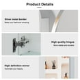 thumbnail image 7 of Hironpal, E1 MDF Board, Coppern Free Silver Mirror, Aluminum Alloy Metal Frame, Arched Wall Mounted, 31.5'' x 15.7'' x 4.7'', 7 of 7