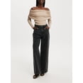 thumbnail image 3 of SUNSIOM Women's Off Shoulder Sweaters Classic Long Sleeve Solid Color Knit Pullover Slim Fit Tops, 3 of 7