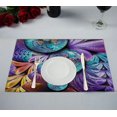 thumbnail image 1 of ABPHQTO 3D Rendering Combo Artwork With Fractal on Leather Placemat 30x45 cm Juego de 2 manteles individuales de mesa, 1 of 2