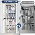 thumbnail image 3 of Kusmil Over the Door Shoe Organizer, 28 Large Pockets Hanging Shoe Organizer, White, 3 of 7