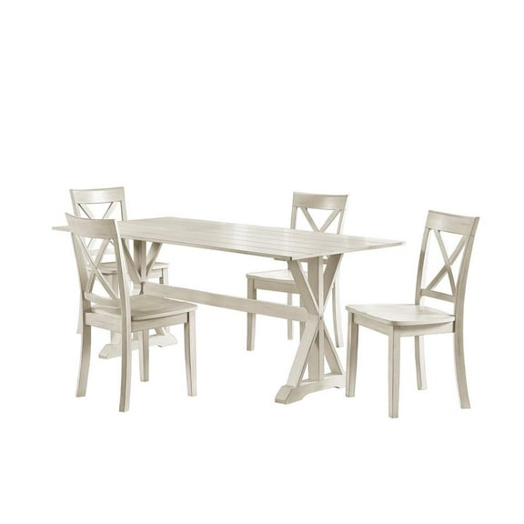 Boraam 5-Piece Jamestown Dining Set, Antique White