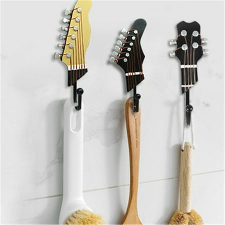 

SHISHIan Clearance Resin Creative Guitar Key Backpack Hat Towel Storage Hook Bedroom Personalized Decoration 3 Piece Set Command Hooks 3Pc Hook Multi-Color
