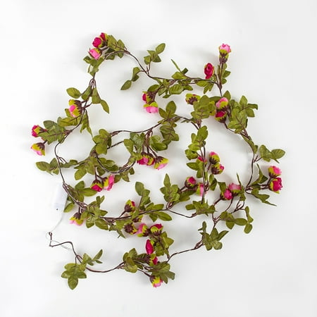 

LHomeove LED Rose Sunflower Vine String Lights Green Leaves Vine Garland Plant Fairy Light For Valentine s Day Wedding Bedroom Party Garden Decor