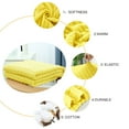 thumbnail image 5 of PiccoCasa Cotton Throw Blanket Cable Knit Decorative Blanket, Yellow 70"x78", 5 of 8