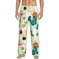 thumbnail image 2 of Picia Floral Vintage Mens Soft Woven Cotton Elastic Waistband Sleep Pajama Pant Lounge Sleep Pant With Pockets And Drawstring-Medium, 2 of 9