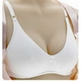 thumbnail image 3 of AINIYS Secure Fit Bra for Women Wireless Unpadded Plus Size Non Padded Bra Minimizer Bras &nbsp; Bralette Soft Cup Bra Unlined Underwire Bra Breathable White 42, 3 of 3