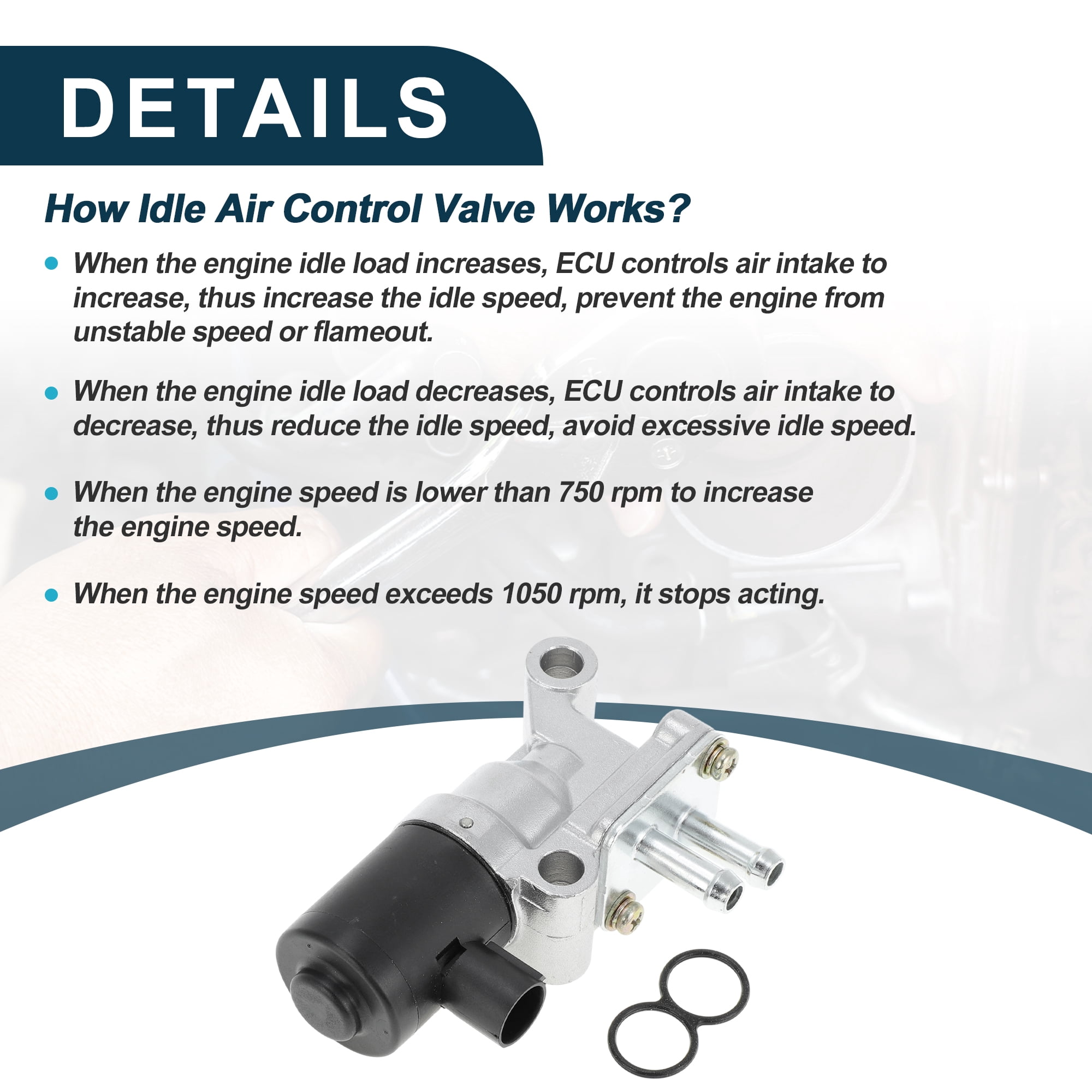 Car Idle Air Control Valve for Honda Accord 1994-1997 for Acura Integra 1998-2001 Replace No.36450P0AA01 IACV Idle Valve Idle Air Control Valve