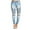 Blue, variant on Women's Biker Style Zip Ripped Rider Jeans - RJL462 - Blue - 11