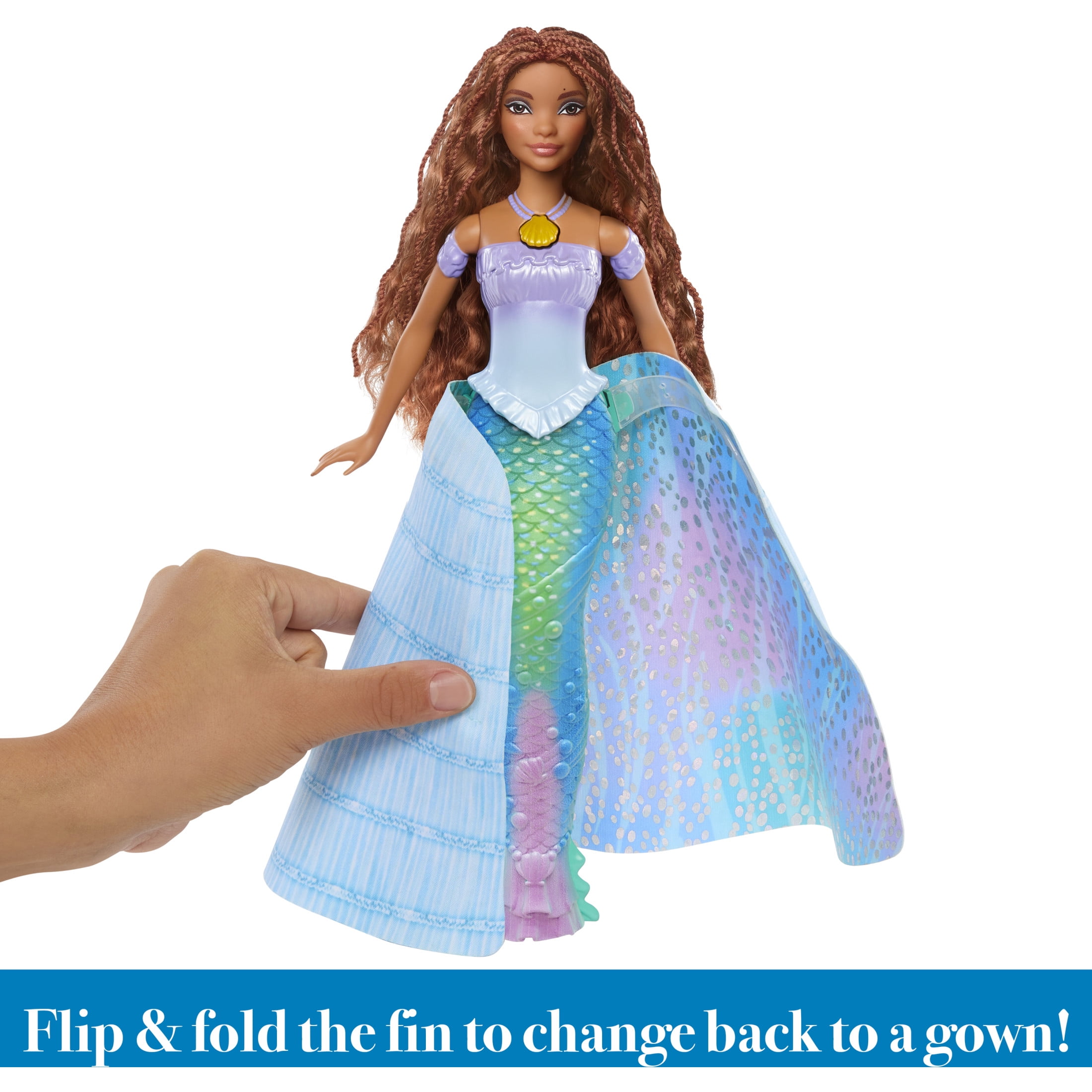 Disney The Little Mermaid Transforming Ariel Fashion Doll, Switch from Human to Mermaid