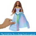 thumbnail image 6 of Disney The Little Mermaid Transforming Ariel Fashion Doll, Switch from Human to Mermaid, 6 of 7
