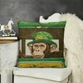 thumbnail image 2 of Pillowcase Monkey St Patrick's Day Truck Floral Leaves King  Pillow Cover Protector Pillow Sham Case with Zipper, 2 of 5