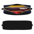 thumbnail image 3 of Ratiio Black Blue Glitter Sparkles Pattern Leather Pencil Case, Pencil Pouch with Durable Zipper, Compact and Stylish Organizer for Stationery, Art Supplies, Travel Essentials, 3 of 8