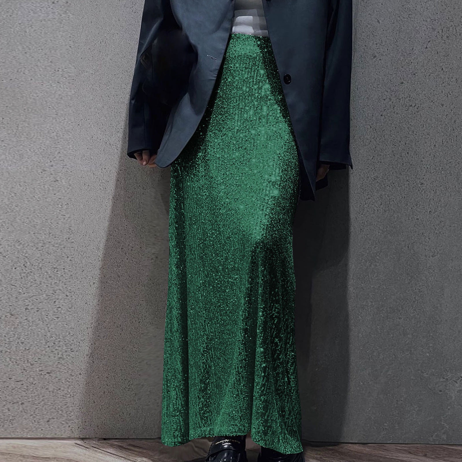 Clearance Promo,Fashion Women Casual Sequin High Waist Solid